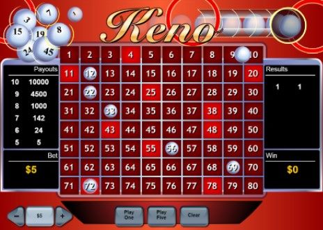 Keno games available at Mansion Casino