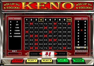 Keno games available at Uptown Aces